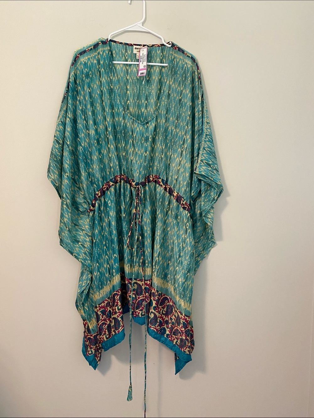 Darn Good. Teal Patterned Tunic
